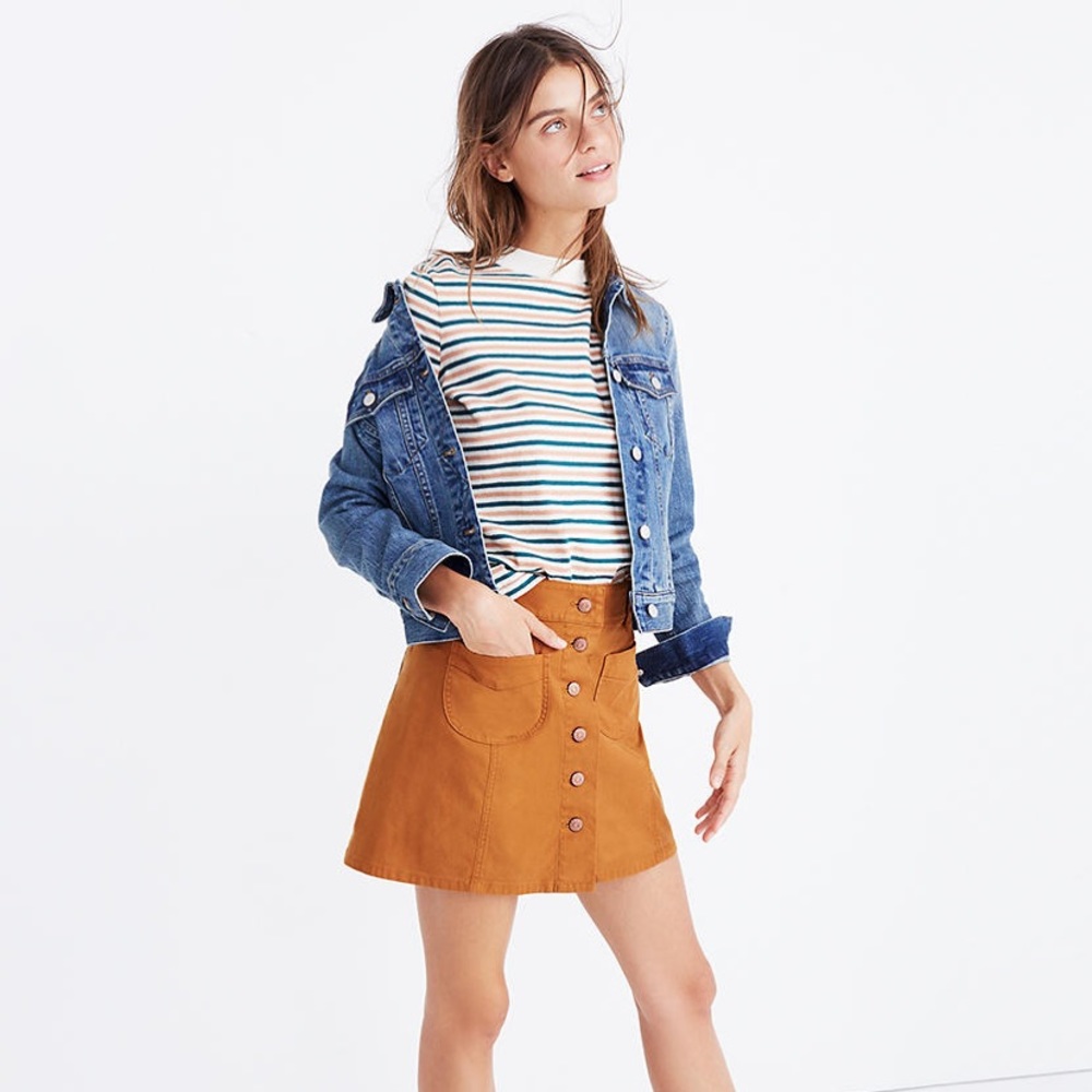 Madewell Garment Dyed Mini Skirt